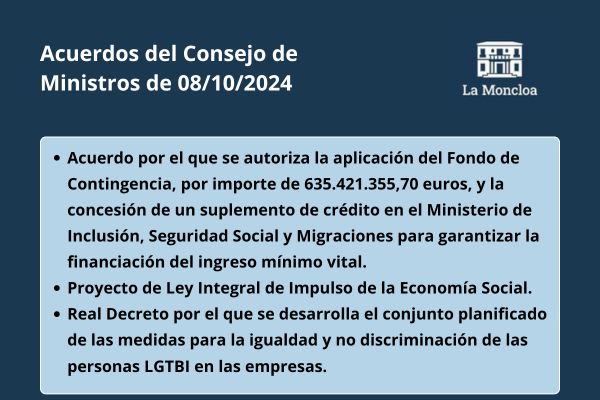 Acuerdos del Consejo de Ministros